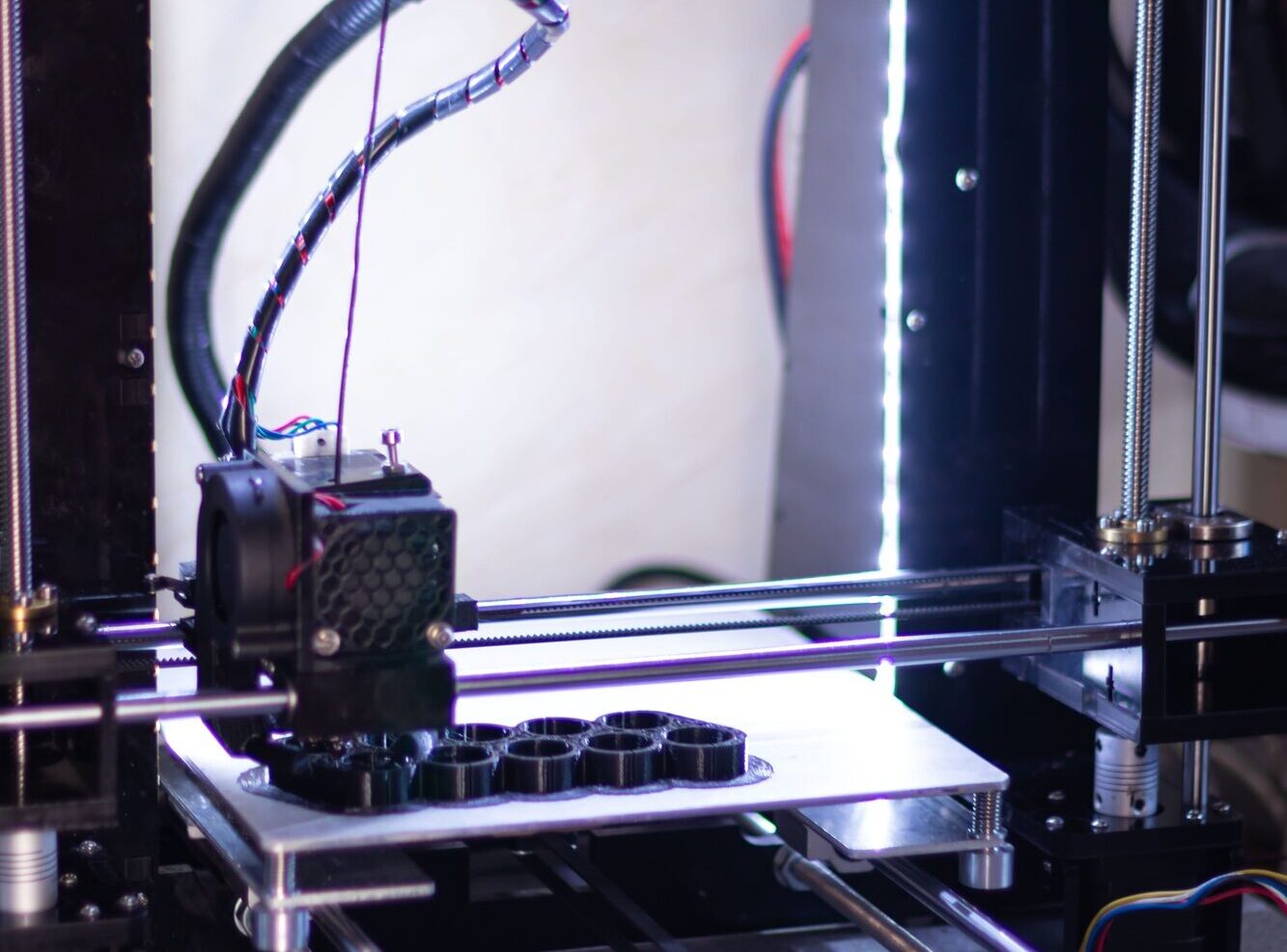3D Printing process. 3D Printing process. Printing original products on a 3D printer.